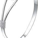 WEILYDF 925 sterling silver bracelet elegant clip-style button style floral design bracelet classic bracelet jewelry women's girls